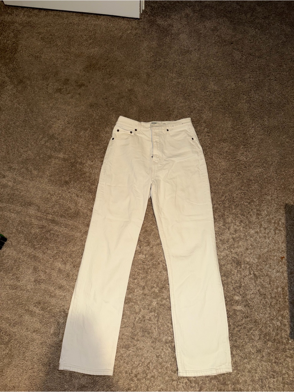 Abercrombie & Fitch Women's Off-White Jean Jacket